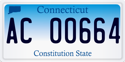 CT license plate AC00664