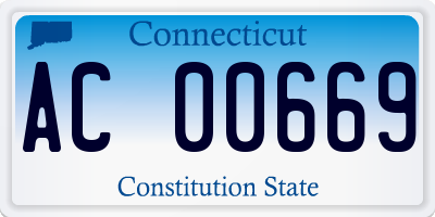 CT license plate AC00669