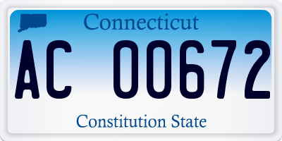 CT license plate AC00672