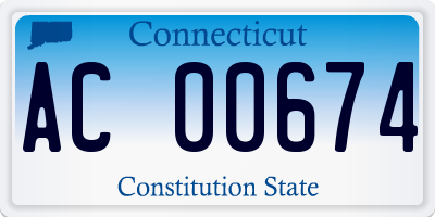 CT license plate AC00674