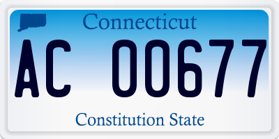 CT license plate AC00677