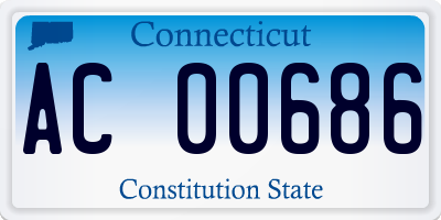 CT license plate AC00686