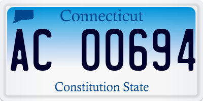 CT license plate AC00694