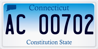 CT license plate AC00702