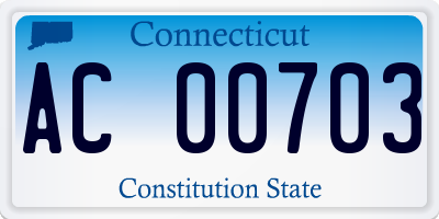 CT license plate AC00703