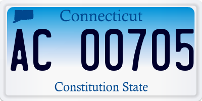 CT license plate AC00705