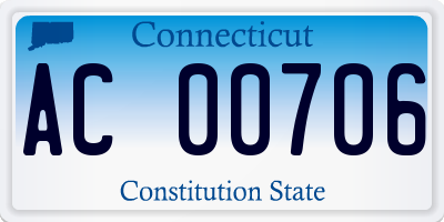 CT license plate AC00706