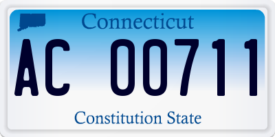 CT license plate AC00711