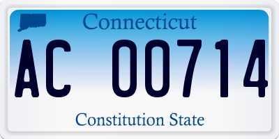 CT license plate AC00714