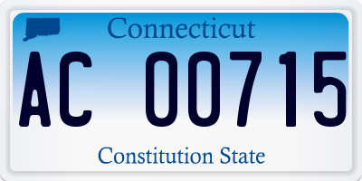 CT license plate AC00715