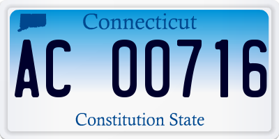 CT license plate AC00716