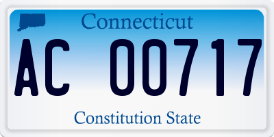 CT license plate AC00717