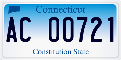 CT license plate AC00721