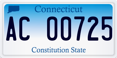 CT license plate AC00725