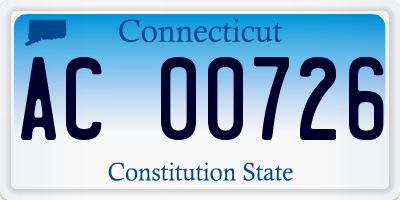 CT license plate AC00726