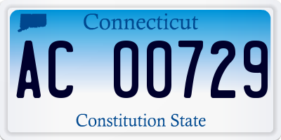 CT license plate AC00729