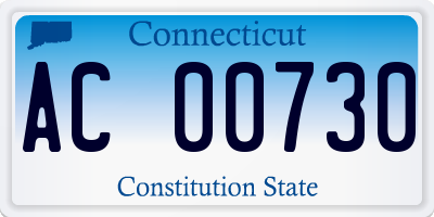 CT license plate AC00730