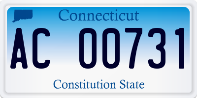 CT license plate AC00731