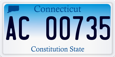 CT license plate AC00735