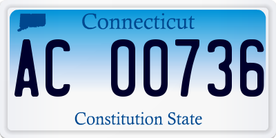 CT license plate AC00736