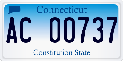 CT license plate AC00737