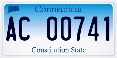 CT license plate AC00741