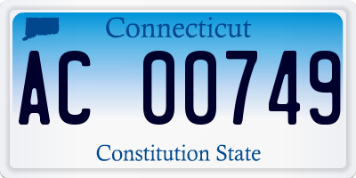 CT license plate AC00749