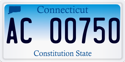 CT license plate AC00750