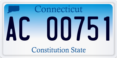 CT license plate AC00751