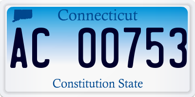 CT license plate AC00753