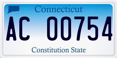 CT license plate AC00754