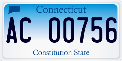 CT license plate AC00756