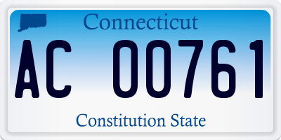 CT license plate AC00761