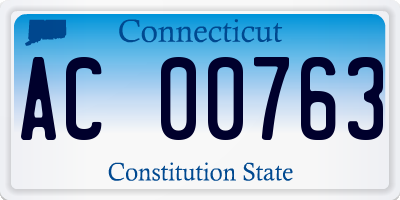 CT license plate AC00763