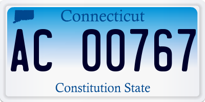 CT license plate AC00767