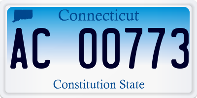 CT license plate AC00773