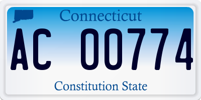 CT license plate AC00774