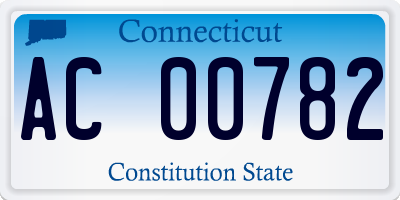 CT license plate AC00782