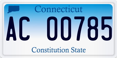 CT license plate AC00785