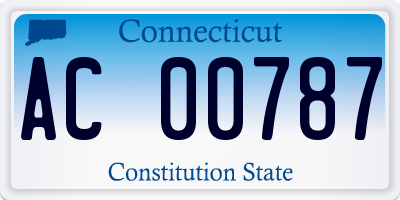 CT license plate AC00787