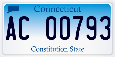 CT license plate AC00793