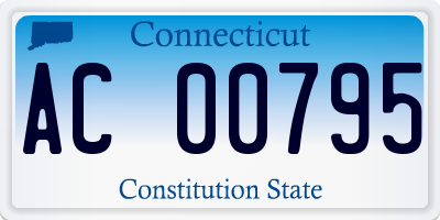 CT license plate AC00795