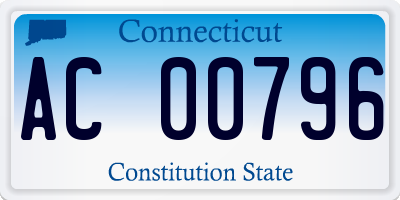 CT license plate AC00796