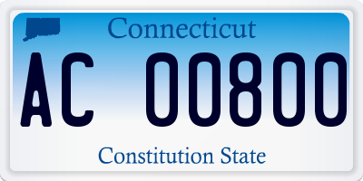 CT license plate AC00800