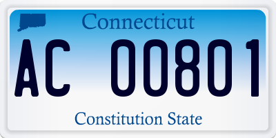 CT license plate AC00801