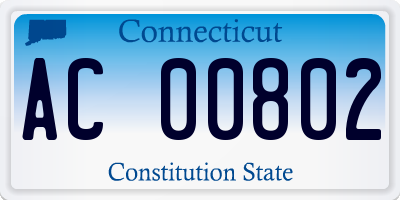 CT license plate AC00802