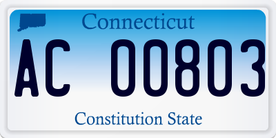 CT license plate AC00803