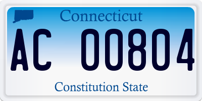 CT license plate AC00804