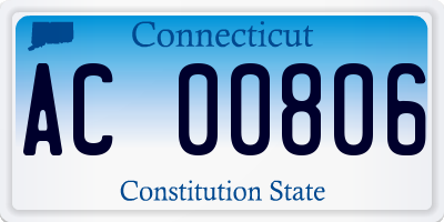 CT license plate AC00806