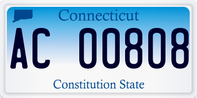 CT license plate AC00808